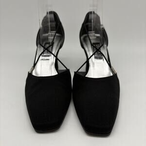 Vintage 90’s Stuart Weitzman D’Orsay Pump Heels 8 Black Sexy Classic